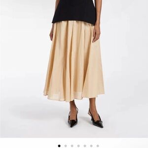 DISSH Tia Tan Linen Circle Skirt